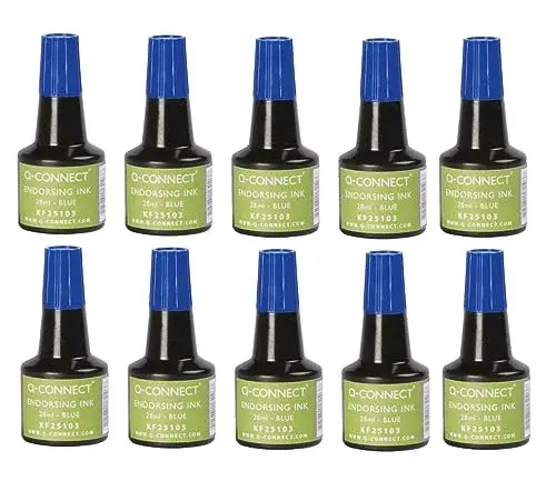 Q-Connect Tinta para Almofada KF25103 Azul 28ml