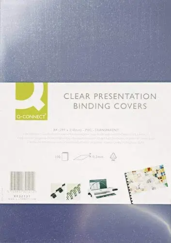 Q-Connect Capa Encadernação PVC 200mic A4 100 Unidades