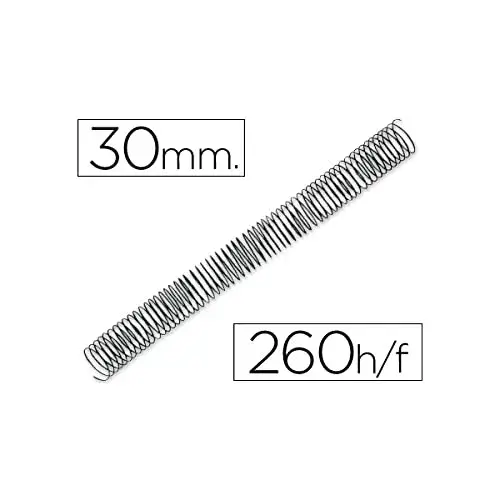 Q-Connect Espiral Metálica 30mm 260 Folhas Caixa com 50 unidades