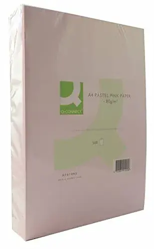 Q-Connect Papel Rosa A4 80g 500 Fls