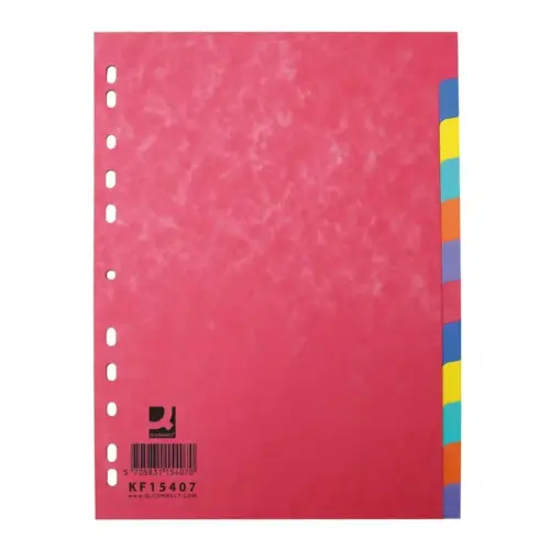 Q-Connect Separadores 12 unidades Cartolina Brilho DIN A4