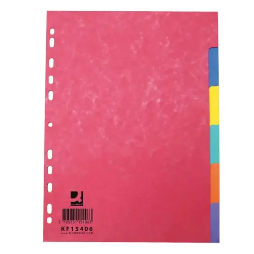 Q-Connect Separadores 6 unidades Coloridos A4