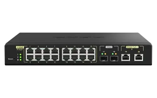 QNAP QSW-M2116P-2T2S Switch de Rede 10G Portas 16