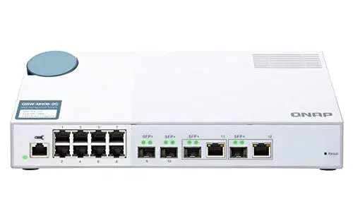 QNAP QSW-M408S Switch 8 portas 1Gbps Branco