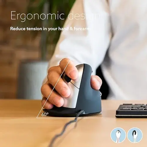 R-GO Tools HE Rato Ergonômico Destro 1600 USB Preto