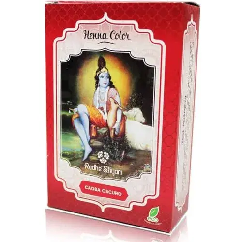 Radhe Shyam Coloração Henna Mogno Escuro 100g