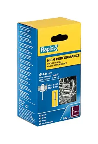 Rapid Caixa de Rebites Alumínio 4x12mm