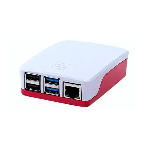 Raspberry Pi Raspberry Pi 4 Caixa para Raspberry Pi 4 89mm x 71mm x 26mm Vermelho Branco