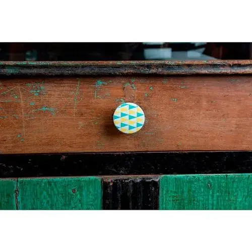 Rei Puxador Redondo Madeira Azul