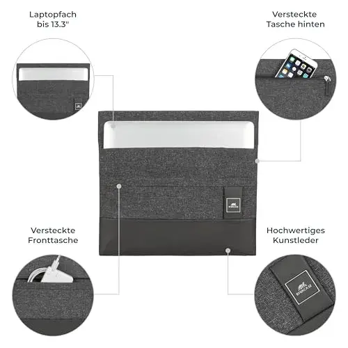 Rivacase 8802 13 Polegadas Preto Neoprene Sleeve