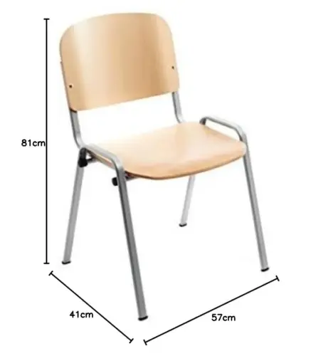 Rocada Cadeira Madeira Cinza