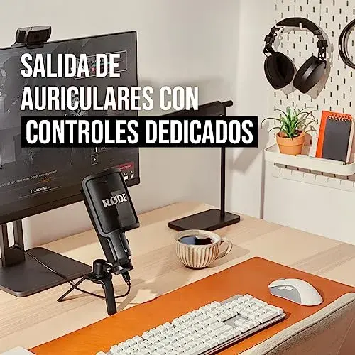 Rode NT-USB Mini Microfone de Estúdio com Saída de Áudio e Filtros Antipop