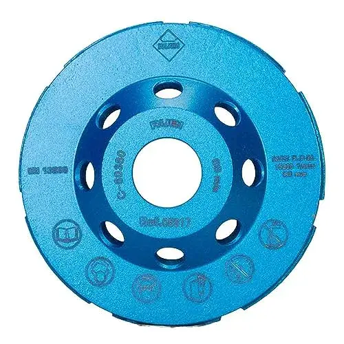 Rubi Mola de Desbaste Dupla Coroa para Concreto Compatível com Máquinas Dourado