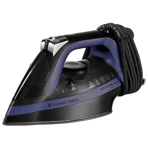 Russell Hobbs Easy Store Pro 2400W Preto Vapor Regulável, Vertical, Auto-limpeza