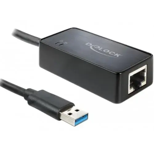 Delock Placa Rede USB3.0 Adapter Gigabit LAN 10/100/1000 Mbit/s Preto