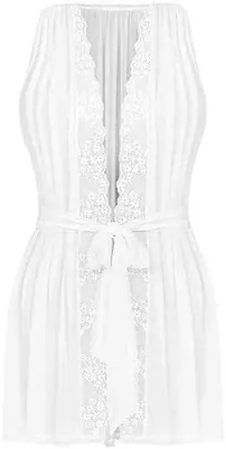 Obsessive Heavenlly Peignoir XS/S Sexy Preto