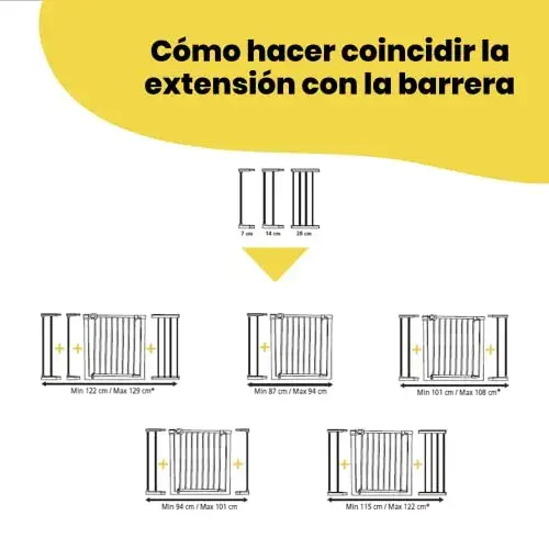 Safety 1st Extensão de Barreira Metal 14 cm