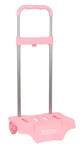 Safta Carrinho de porta Rosa Claro Grande com rodas antivibração