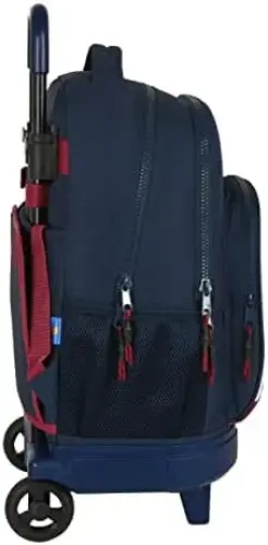 Safta Mochila Escolar com Rodas F.C. Barcelona Azul