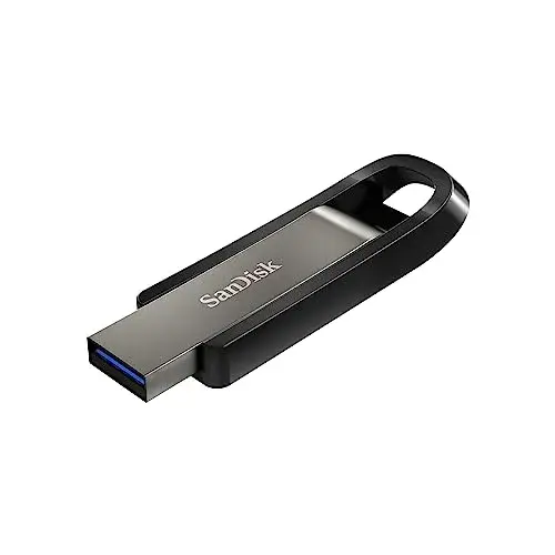 SanDisk Cruzer Extreme GO 64GB Aço inoxidável USB 3.2
