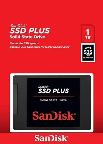 SanDisk Plus 1TB SSD SATA Velocidade Alta