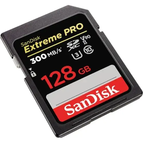 SanDisk SDSDXDK-128G-GN4IN 128GB Cartão de Memória SDXC Extreme Pro V90 UHS-II