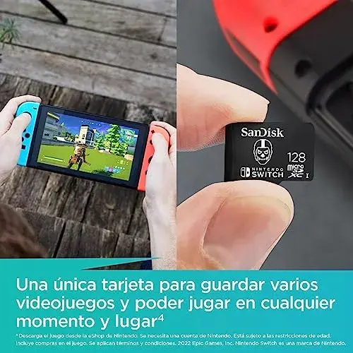 SanDisk SDSQXAO-128G-GN6ZG 128GB MicroSDXC para Nintendo Switch