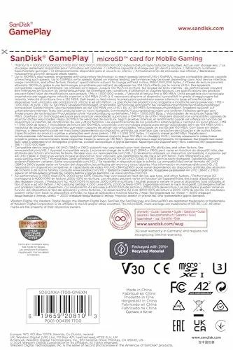 SanDisk SDSQXAV-1T00-GN6XN 1 TB MicroSD UHS-I