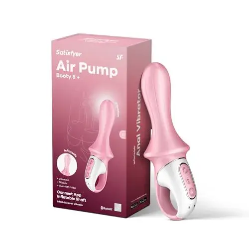 Satisfyer Air Pump Booty 5+ Vibrador Anal Inflável Rosa