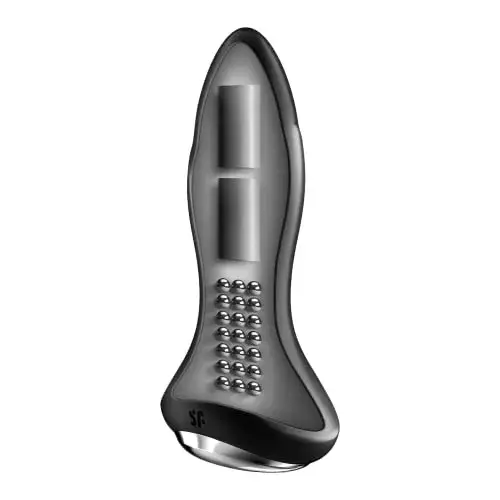 Satisfyer Connect Plugue Rotador Vibratório Silicone Preto