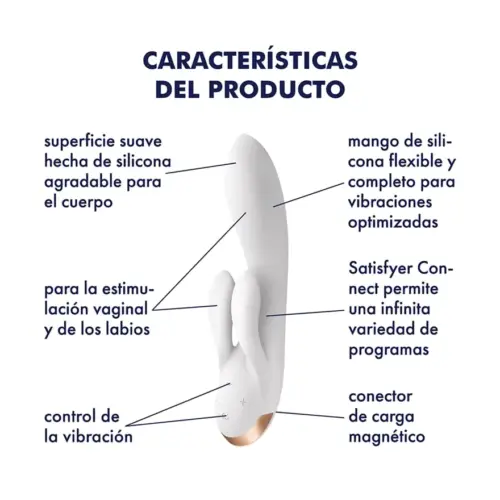 Satisfyer D-231290 Vibrador Duplo Recarregável Branco