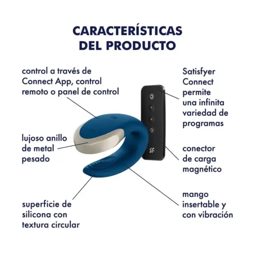 Satisfyer Double Love Luxury Vibrador Azul