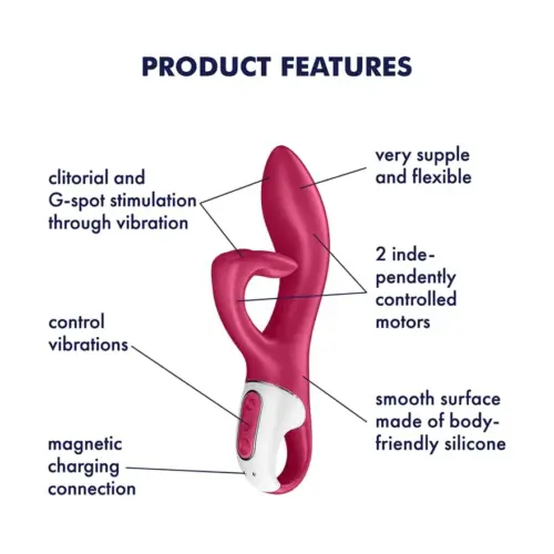 Satisfyer Embrace Me Vibrador Punto G Recarregável Silicone Vermelho