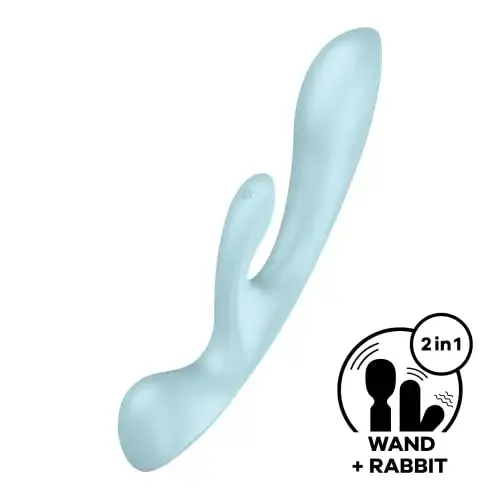 Satisfyer Estimulador Vibrador Triple Oh Hybrid Azul