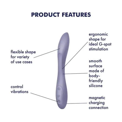 Satisfyer G-spot Flex 2 Vibrador 2 motores Silicone Roxo