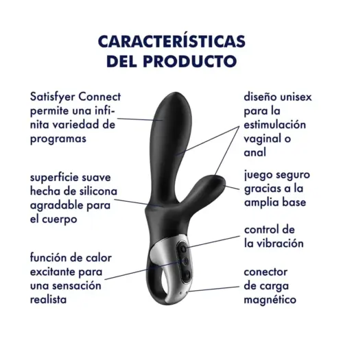 Satisfyer Heat Climax + Vibrador Unissex Silicone Midi