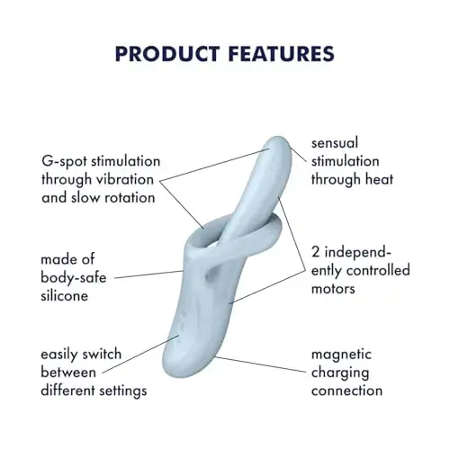 Satisfyer Heat Flex 4 Vibrador térmico 12 programas silicone azul