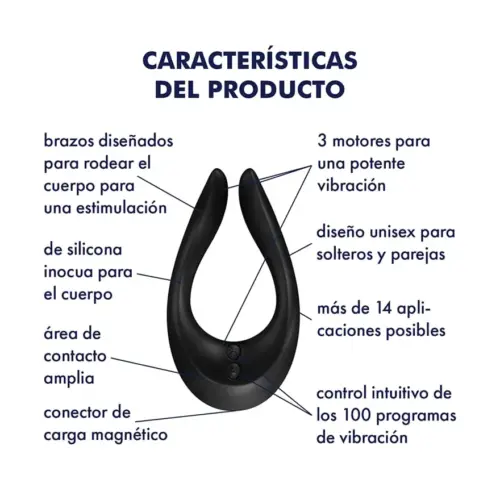 Satisfyer Partner Massageador Multifuncional Black