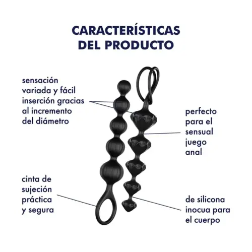 Satisfyer Plug Anais Silicone Supermacio Preto Ascendente