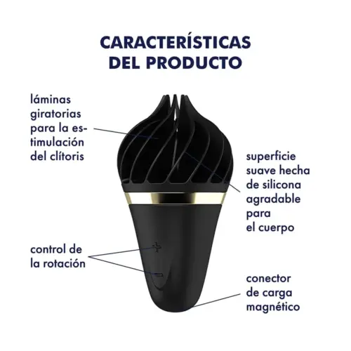 Satisfyer Sweet Treat Spinnator Clitóris 10 Vibrações Silicone Preto