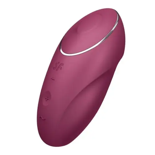 Satisfyer Tap Climax 1 Vibrador lay-on intenso silicone vermelho