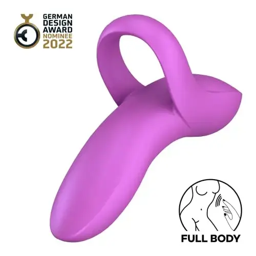 Satisfyer Vibrador de Dedo Amante Bold 12 programas Silicone Rosa
