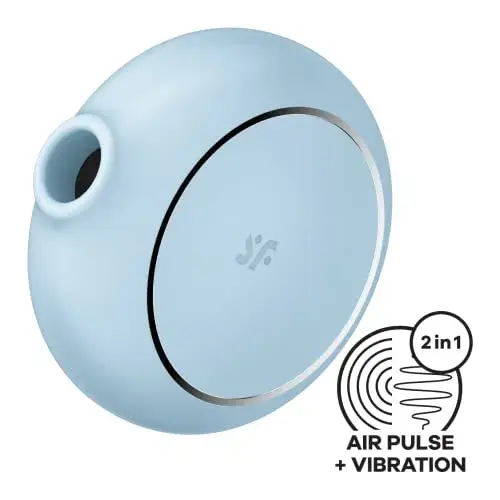 Satisfyer Vulva Lover 2 Estimulador de Pulso de Ar Duplo e Vibrador Azul