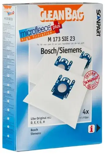 Scanpart Sacos de Aspirador Microfleece Bosch Siemens Branco