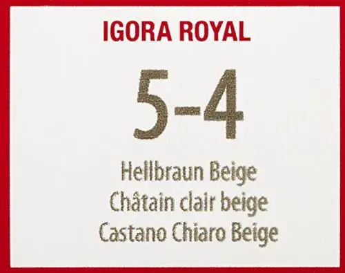 Schwarzkopf Igora Royal Coloração 5-4 Castanho Claro60ml