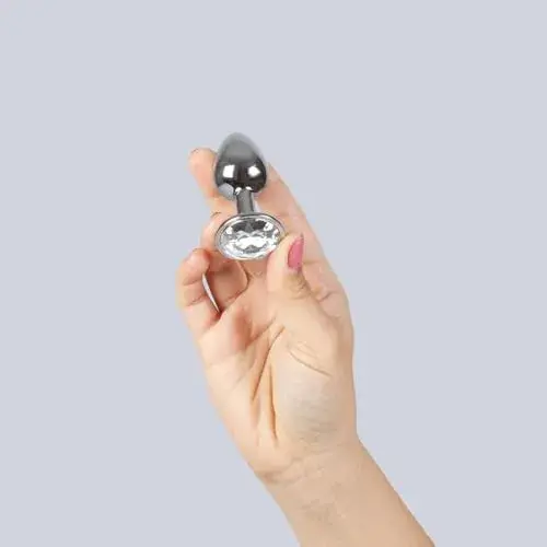 Secret Play Plug Anal Alumínio 7,5cm Transparente