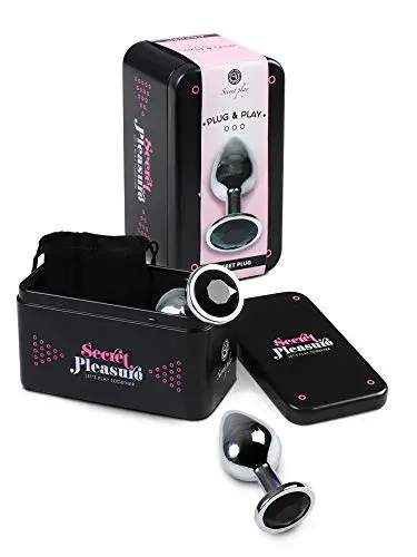 Secret Play Plug Anal Alumínio 8,5cm Preto Ajuste