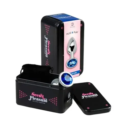 Secret Play Plug Anal Metal Azul Infinitas Sensações