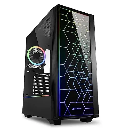 Sharkoon LIT 100 RGB Midi Tower Preto Painel de Vidro Temperado