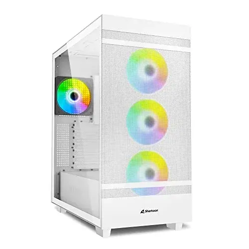 Sharkoon Rebel C50 RGB Full Tower ATX Branco RGB 3 Ventoinhas